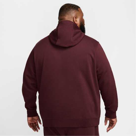 Sale Nike Sportswear Club Fleece Pullover Hoodie Mens Burgundy Мъжки полар