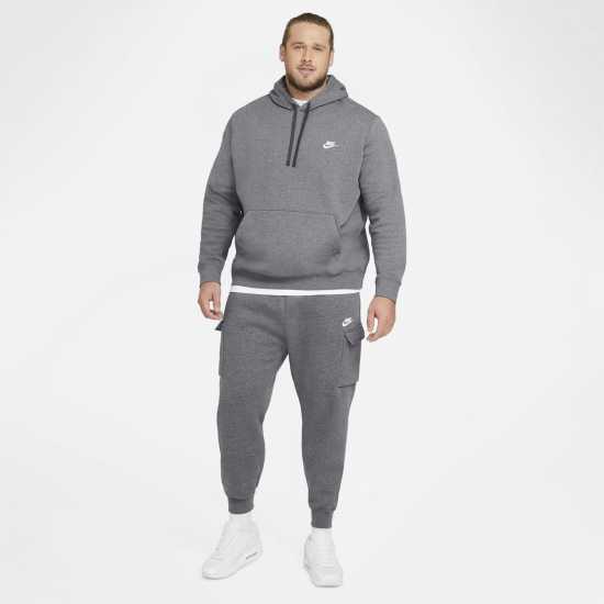 Nike Sportswear Club Fleece Pullover Hoodie Mens Charcoal Мъжки полар