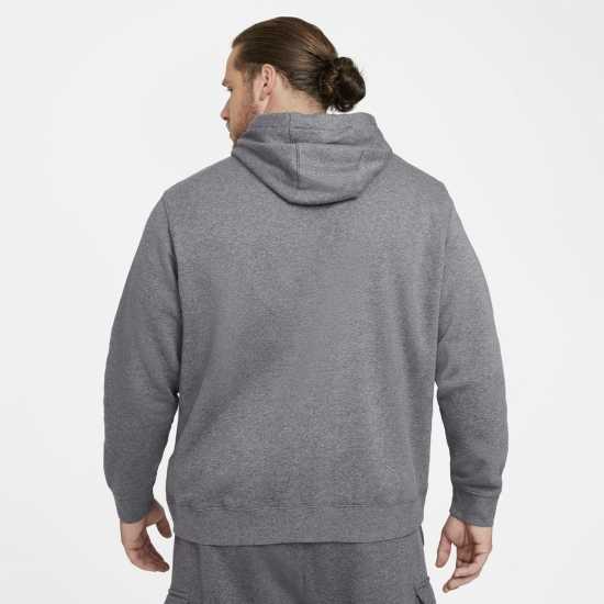 Nike Sportswear Club Fleece Pullover Hoodie Mens Charcoal Мъжки полар