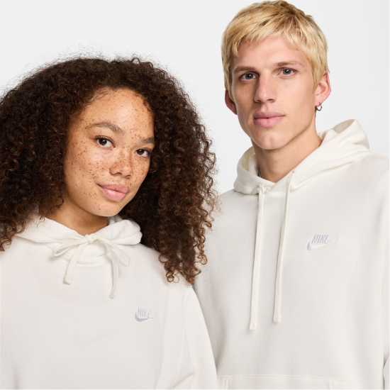 Nike Sportswear Club Fleece Pullover Hoodie Mens Sail/White Мъжки суитчъри и блузи с качулки