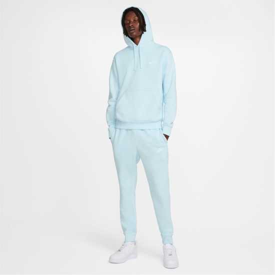 Nike Sportswear Club Fleece Pullover Hoodie Mens Синьо/Бяло Мъжки полар