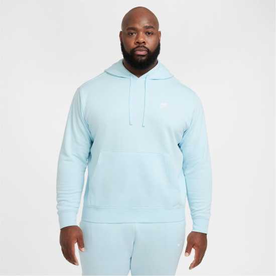 Nike Sportswear Club Fleece Pullover Hoodie Mens Синьо/Бяло Мъжки полар