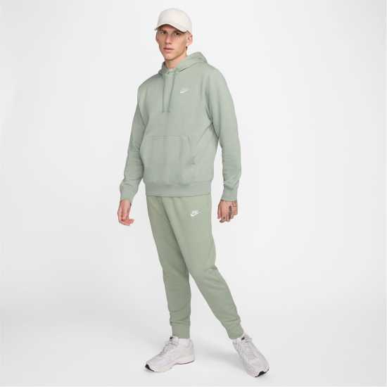 Nike Sportswear Club Fleece Pullover Hoodie Mens Зелено/Бяло Мъжки суитчъри и блузи с качулки