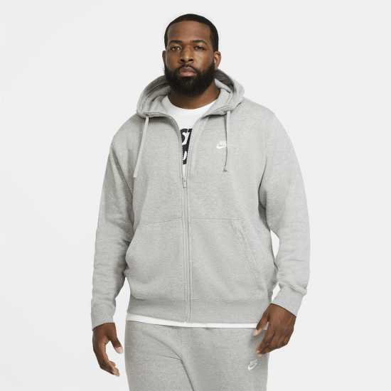 Nike Sportswear Club Fleece Men's Full-Zip Hoodie Grey Мъжки полар