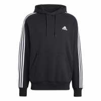 Adidas Essentials French Terry 3-Stripes Hoodie Mens Черно/Бяло Мъжки суитчъри и блузи с качулки