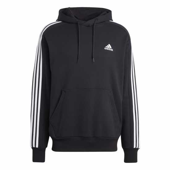 Adidas Essentials French Terry 3-Stripes Hoodie Mens Черно/Бяло Мъжки суитчъри и блузи с качулки