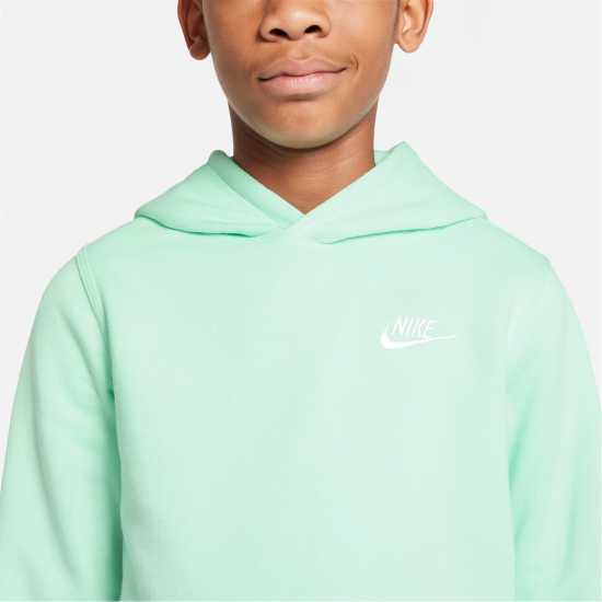 Nike Club Pullover Hoodie Junior Boys Маслено зелено Детски суитчъри и блузи с качулки