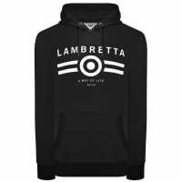 Lambretta Hoodie Черно Мъжки суитчъри и блузи с качулки