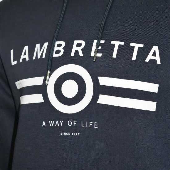 Lambretta Hoodie Черно Мъжки суитчъри и блузи с качулки