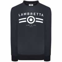 Lambretta Hoodie Морска синьо Мъжки суитчъри и блузи с качулки