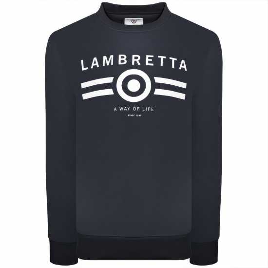 Lambretta Hoodie Морска синьо Мъжки суитчъри и блузи с качулки