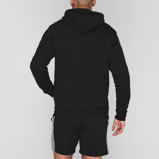 Adidas Essentials Fleece 3-Stripes Hoodie Mens Черно/Бяло Мъжки полар