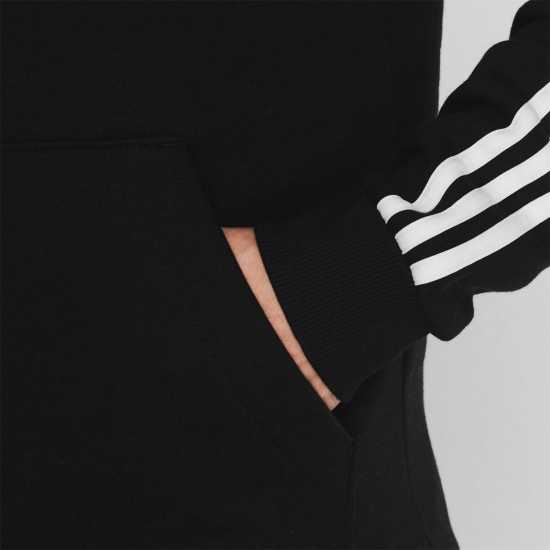 Adidas Essentials Fleece 3-Stripes Hoodie Mens Черно/Бяло Мъжки полар