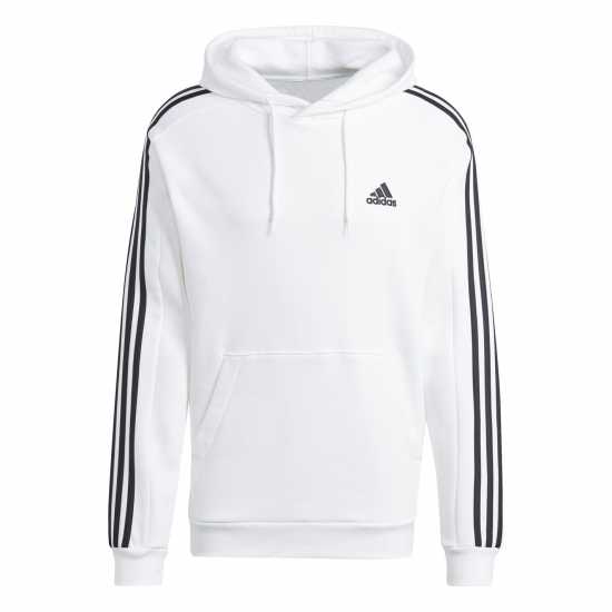 Adidas Essentials Fleece 3-Stripes Hoodie Mens Бяло 