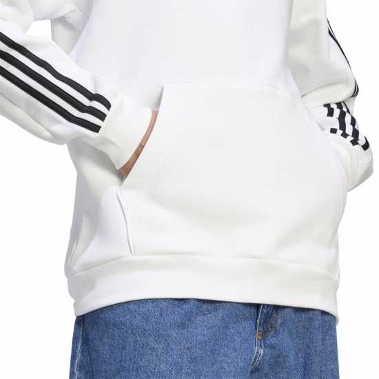 Adidas Essentials Fleece 3-Stripes Hoodie Mens Бяло 