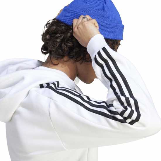 Adidas Essentials Fleece 3-Stripes Hoodie Mens Бяло 