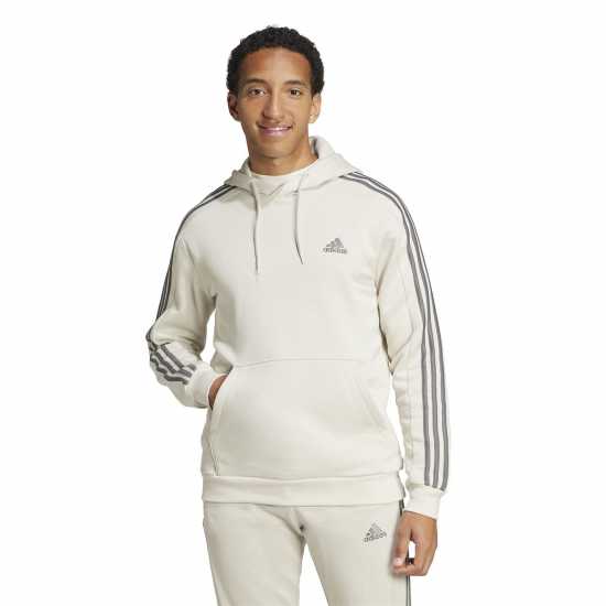 Adidas Essentials Fleece 3-Stripes Hoodie Mens Алуминия 