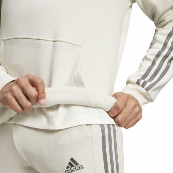 Adidas Essentials Fleece 3-Stripes Hoodie Mens Алуминия 