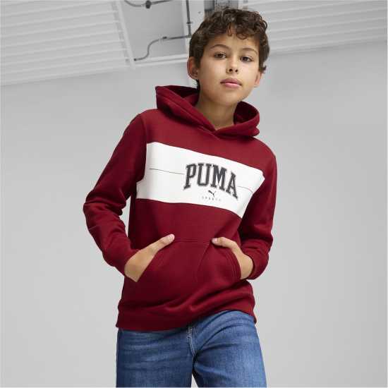 Puma Squad Hoodie Fl B Hoody Unisex Kids Интензивно червен 