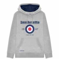 Lambretta Hoodie Сив марл Мъжки суитчъри и блузи с качулки