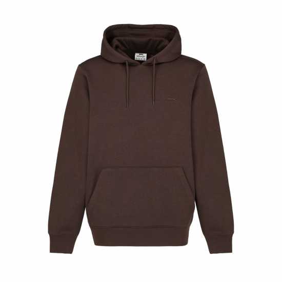 Slazenger Fleece Hoodie Mens Шоколадово кафяво Мъжки суитчъри и блузи с качулки