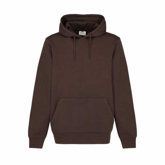 Slazenger Fleece Hoodie Mens Шоколадово кафяво Мъжки суитчъри и блузи с качулки