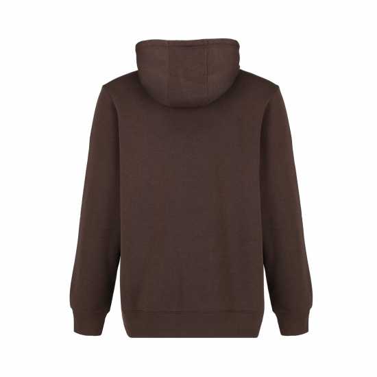 Slazenger Fleece Hoodie Mens Шоколадово кафяво Мъжки суитчъри и блузи с качулки