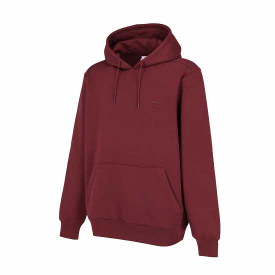 Slazenger Fleece Hoodie Mens Бордово 