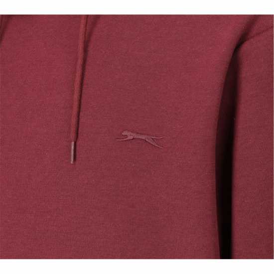 Slazenger Fleece Hoodie Mens Бордово 