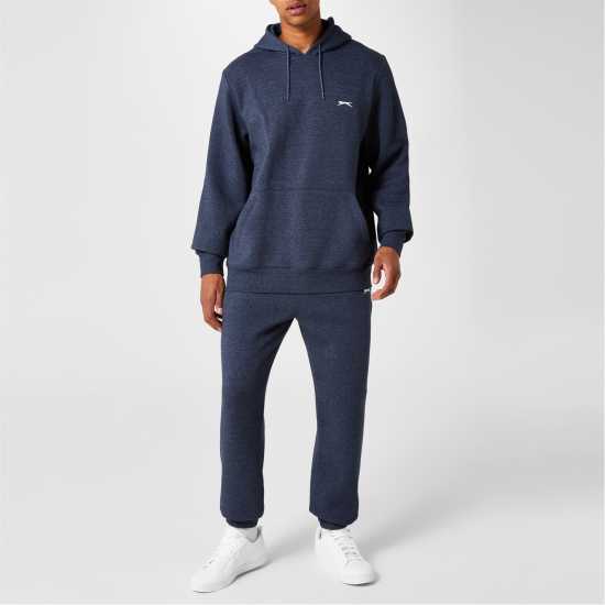 Slazenger Fleece Hoodie Mens Индиго Марл Мъжки суитчъри и блузи с качулки