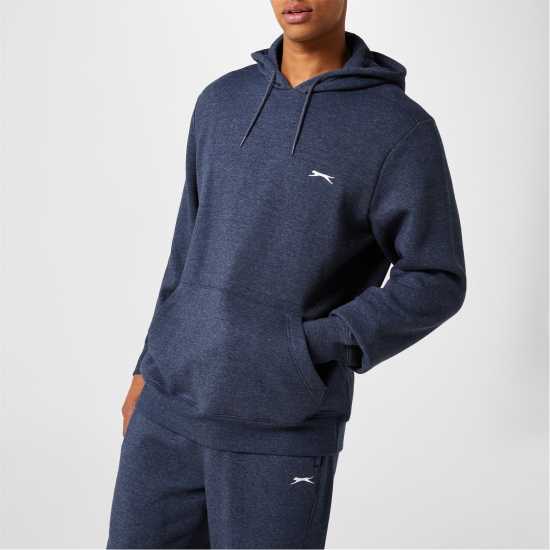 Slazenger Fleece Hoodie Mens Индиго Марл Мъжки суитчъри и блузи с качулки