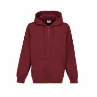 Slazenger Full Zip Hoodie Mens Бордово Мъжки полар