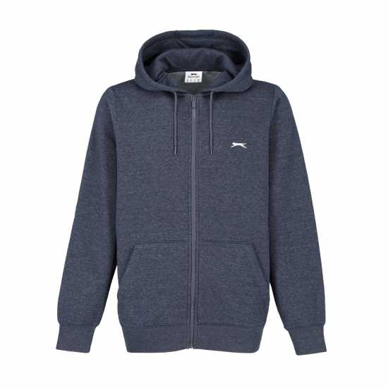 Slazenger Full Zip Hoodie Mens Индиго Марл Мъжки полар