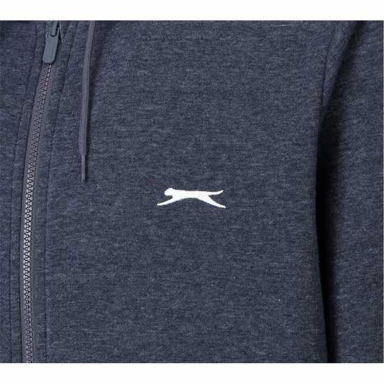 Slazenger Full Zip Hoodie Mens Индиго Марл Мъжки полар