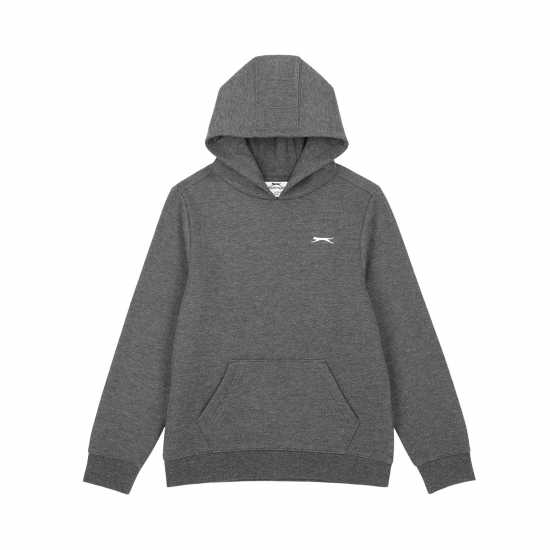 Slazenger Fleece Hoodie Junior Charcoal Marl Детски суитчъри и блузи с качулки