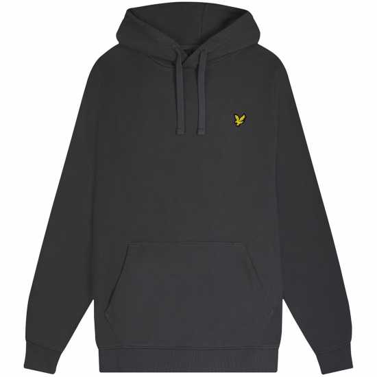 Lyle And Scott Logo Hoodie Гънметал W635 