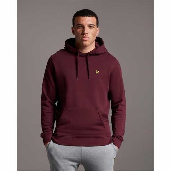 Lyle And Scott Logo Hoodie Бордово Z562 