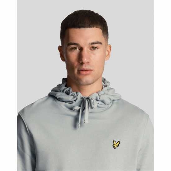 Lyle And Scott Logo Hoodie Сиво син A19 