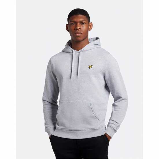 Lyle And Scott Logo Hoodie Сив Марл D24 