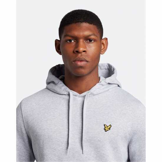 Lyle And Scott Logo Hoodie Сив Марл D24 