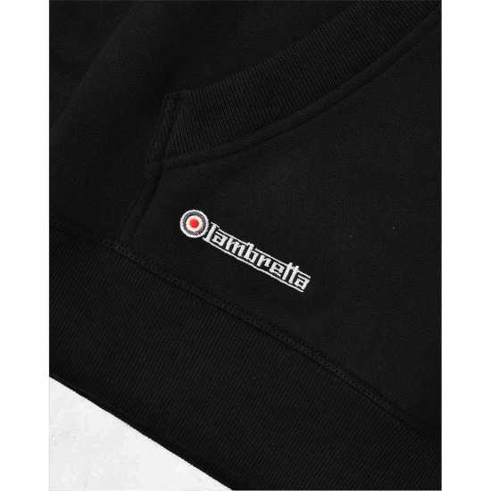 Lambretta Hooded Sweat Черно Мъжки суитчъри и блузи с качулки