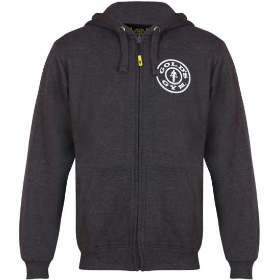 Golds Gym Zip Hoody Sn00 Тъмно сиво марл Мъжки суитчъри и блузи с качулки