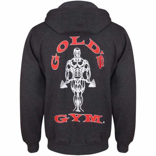 Golds Gym Zip Hoody Sn00 Тъмно сиво марл Мъжки суитчъри и блузи с качулки