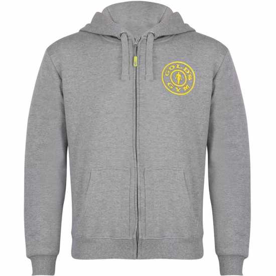 Golds Gym Zip Hoody Sn00 Сив марл Мъжки суитчъри и блузи с качулки