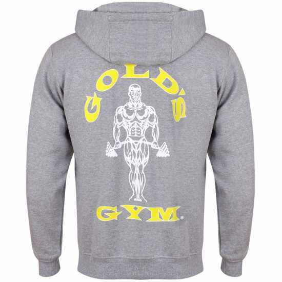 Golds Gym Zip Hoody Sn00 Сив марл Мъжки суитчъри и блузи с качулки