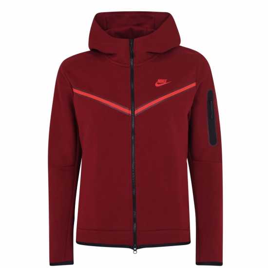 Nike Sportswear Tech Fleece Hoodie Mens Отбор Червено/Универ Мъжки суитчъри и блузи с качулки