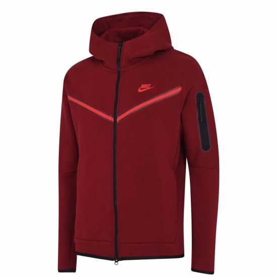 Nike Sportswear Tech Fleece Hoodie Mens Отбор Червено/Универ Мъжки суитчъри и блузи с качулки