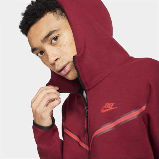 Nike Sportswear Tech Fleece Hoodie Mens Отбор Червено/Универ Мъжки суитчъри и блузи с качулки