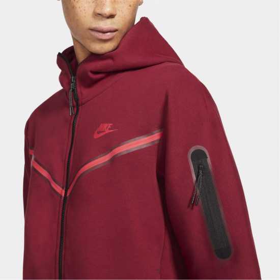 Nike Sportswear Tech Fleece Hoodie Mens Отбор Червено/Универ Мъжки суитчъри и блузи с качулки