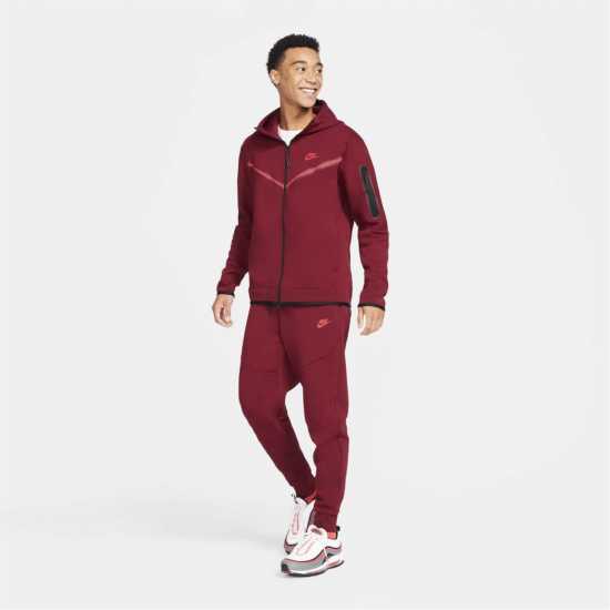 Nike Sportswear Tech Fleece Hoodie Mens Отбор Червено/Универ Мъжки суитчъри и блузи с качулки